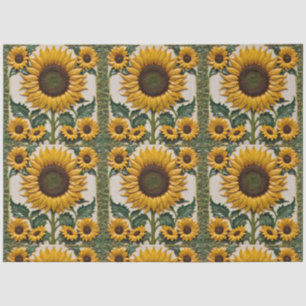 Papel De Seda Colección hermosa de populares girasoles