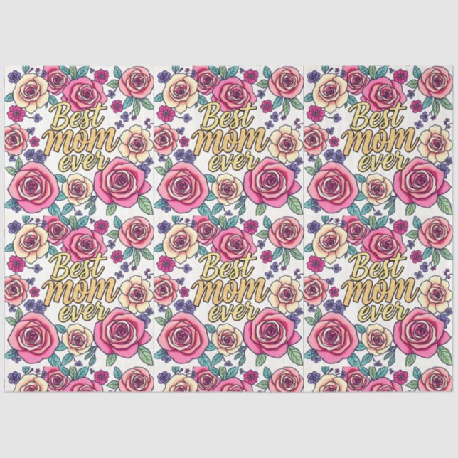 Papel De Seda Colección moderna de flores de lujo de regalo (Anverso)