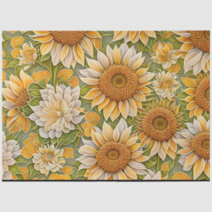 Papel De Seda Colección moderna de girasoles