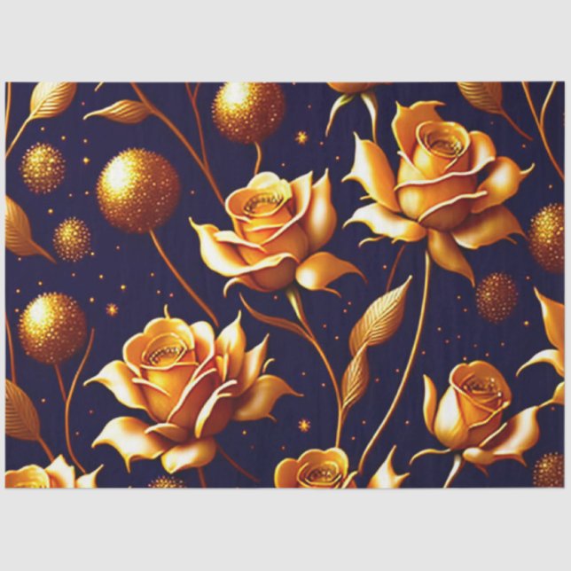 Papel De Seda Colección moderna de Luxury Gold Boho Rosa (Anverso)