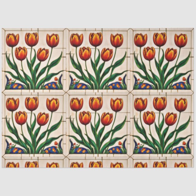 Papel De Seda Colección moderna de tulipanes (Anverso)