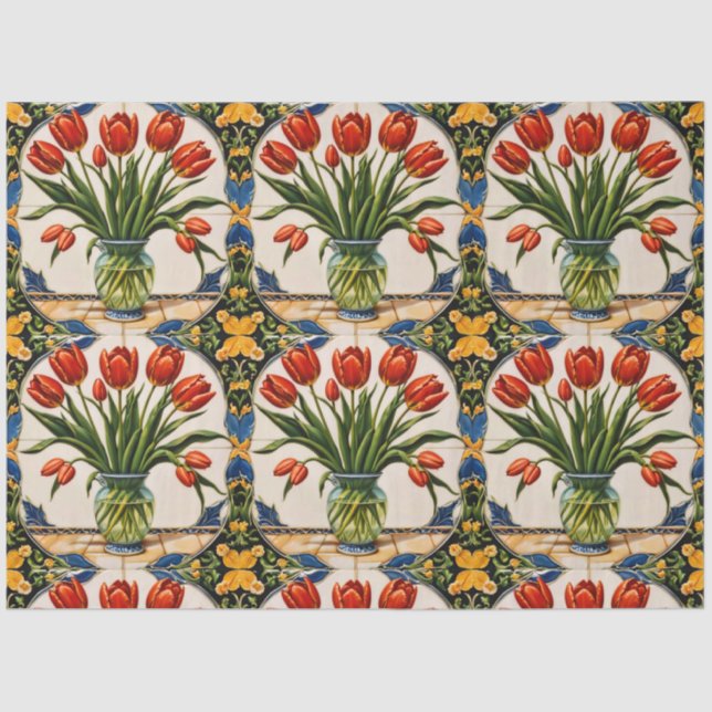 Papel De Seda Colección moderna de Tulips (Anverso)