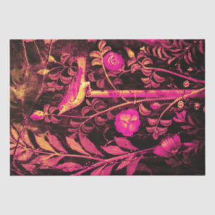 Papel De Seda COLECCIÓN POMPEII NOCHE CON ROSAS rosados