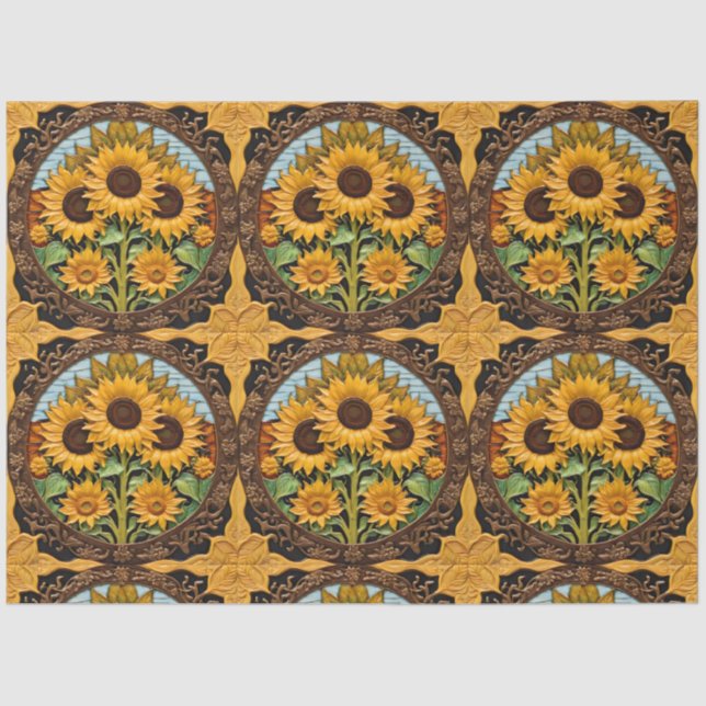 Papel De Seda Colección Sunflowers Trendy Beautiful (Anverso)