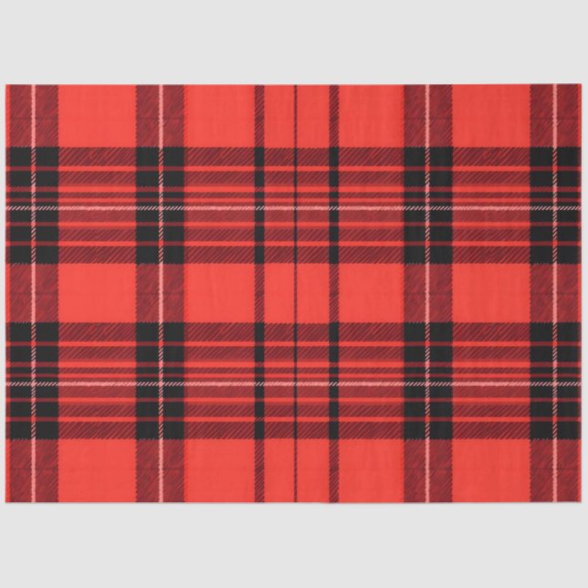 Papel De Seda Colección Tartán Plaid Red Tradicional Moderna (Anverso)