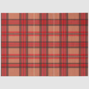Papel De Seda Colección Trendy Tartan de Plantas Rojas Tradicion