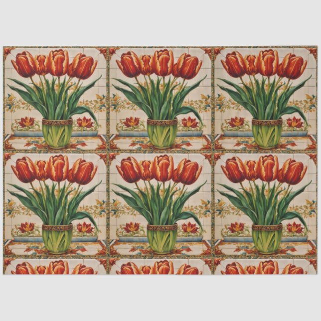 Papel De Seda Colección Tulips Beautiful Trendy (Anverso)