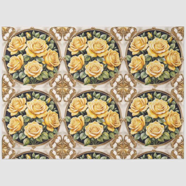 Papel De Seda Colección Yellow Rose Popular Beautiful (Anverso)