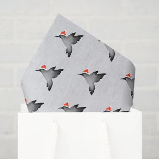 Papel De Seda Colibrí sombra negra santa vacaciones de Navidad