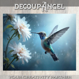 Papel De Seda Colibrí Susurrante Decoupage