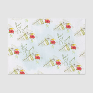 Papel De Seda Colibrí Taza de Té Floral