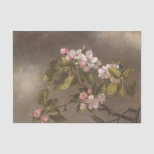 Papel De Seda Colibrí y flores de manzano por Martin Heade