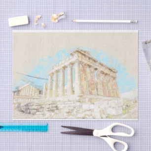 Papel De Seda Colina de la Acrópolis en Atenas, Grecia