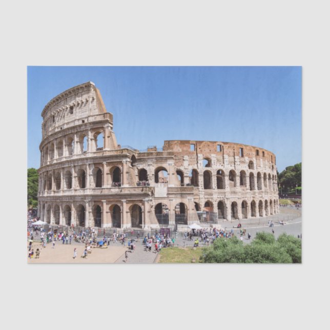 Papel De Seda Coliseo famoso en Roma, Italia (Anverso)