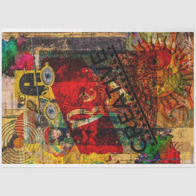 Papel De Seda Collage creativo de Edward Martin (Anverso)