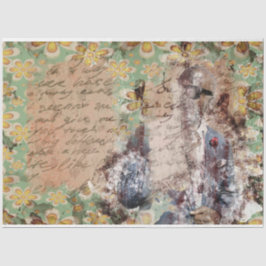 Papel De Seda Collage de arte 12 Fondo 20x30 Descodificación