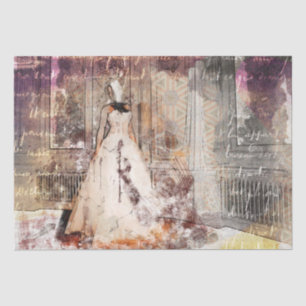 Papel De Seda Collage de Arte Mujer Romántica 38 Decoupage