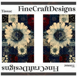 Papel De Seda Collage de baldosas florales aleatorias Decoupage 