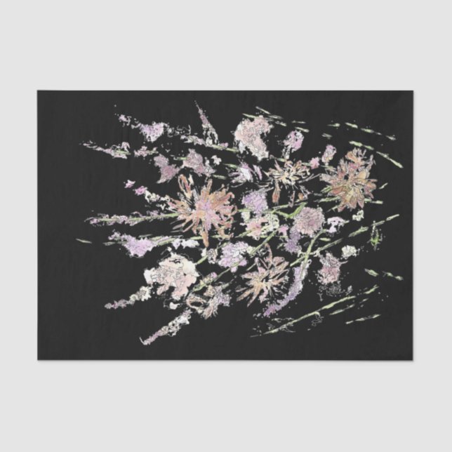 Papel De Seda Collage de Flor Silvestre (Anverso)