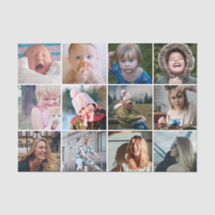 Papel De Seda Collage de fotos simple 12 fotos