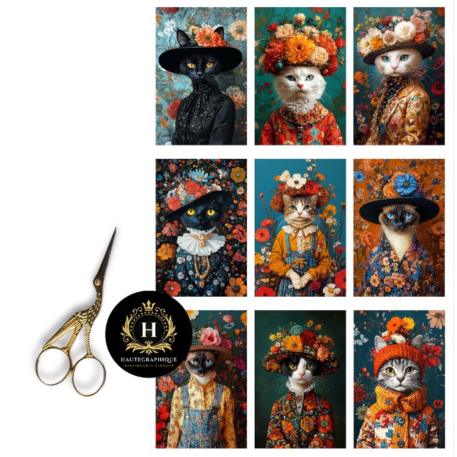 Papel De Seda Collage de Gatos Diario de Desperdicios Decoupage  (Subido por el creador)