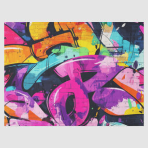 Papel De Seda Collage de grafiti urbano con colores intensos  Pi