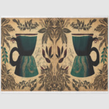 Collage de la ephemera de jarra de café