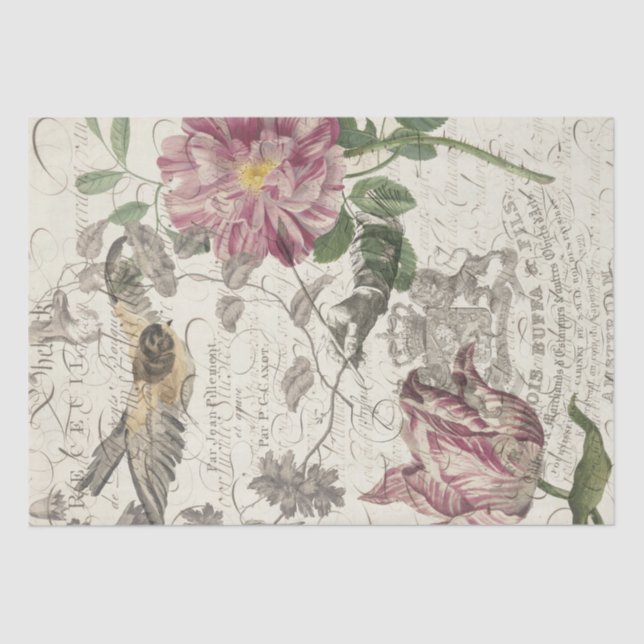 Papel De Seda Collage de la naturaleza (Anverso)