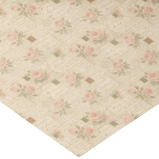 Papel De Seda Collage de letras y Rosas manuscritas de época