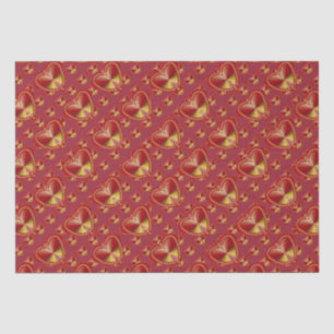 Papel De Seda Collage de los corazones rojos