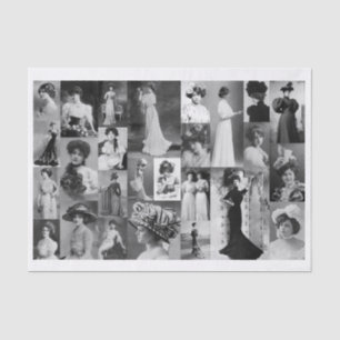 Papel De Seda Collage de mujeres victorianas de época original (