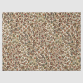 Papel De Seda Collage de Navidades victorianos de época | Retro 