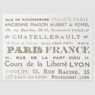 Papel De Seda Collage de París en Ciudad Francesa