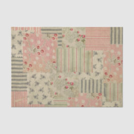 Papel De Seda Collage de Shabby Chic Cherry Floral
