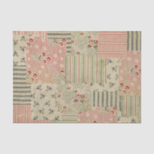 Papel De Seda Collage de Shabby Chic Cherry Floral