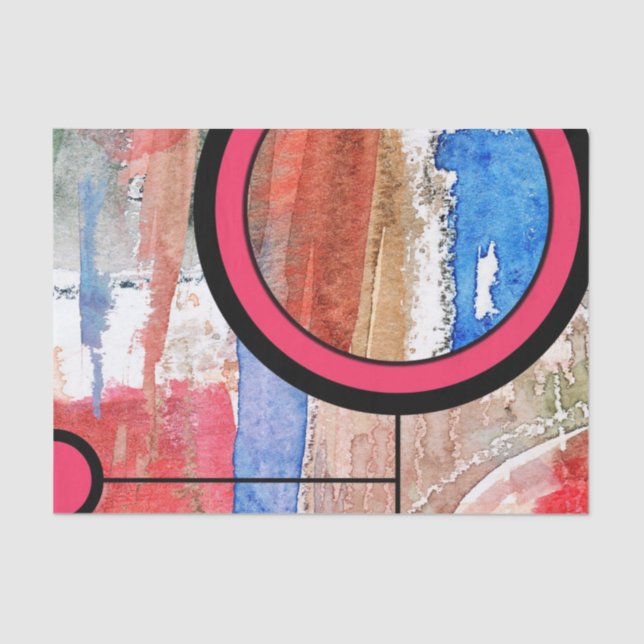 Papel De Seda collage del arte abstracto, técnicas mixtas y (Anverso)