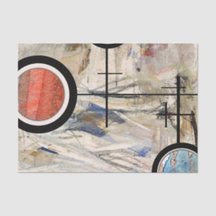 Papel De Seda collage del arte abstracto, técnicas mixtas y