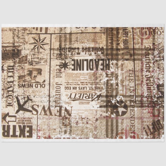 Papel De Seda Collage del Daily News de Edward Martin (Anverso)