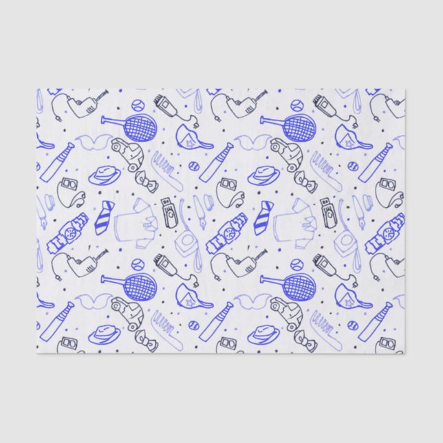 Papel De Seda Collage del día de padre (Anverso)