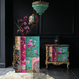 Papel De Seda Collage del Patchwork de la Dinastía Dream Chinois