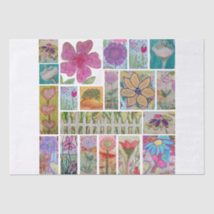 Papel De Seda Collage floral