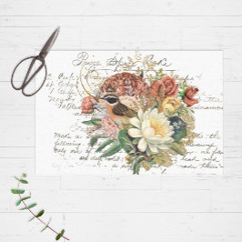 Papel De Seda Collage floral vintage