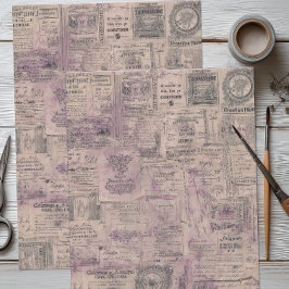 Papel De Seda Collage Francés Antiguo