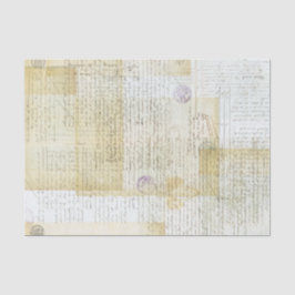 Papel De Seda Collage francés antiguo del documento