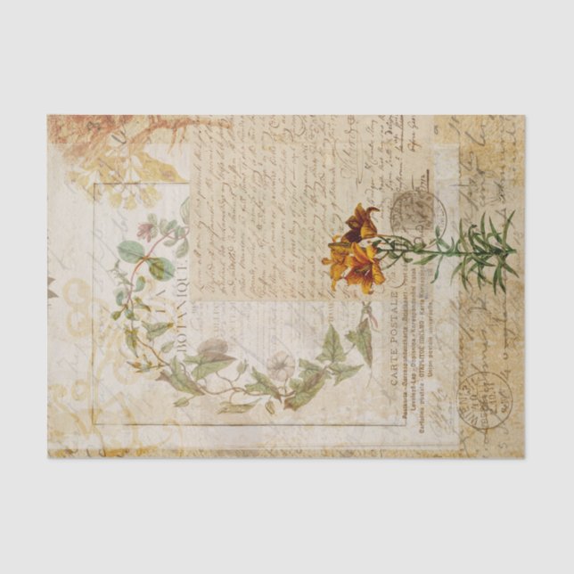 Papel De Seda Collage francés vintage (Anverso)