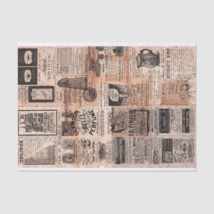 Papel De Seda Collage publicitario de época