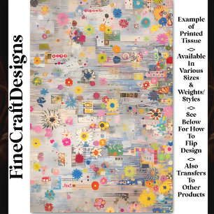 Papel De Seda Collage Retro Shabby Chic Caprichoso Decoupage BP6