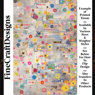Papel De Seda Collage Retro Shabby Chic Caprichoso Decoupage BP6