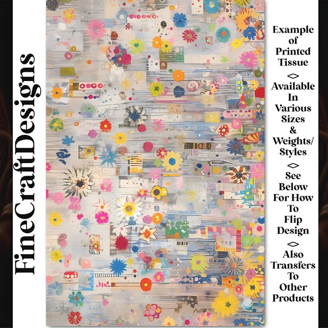 Papel De Seda Collage Retro Shabby Chic Caprichoso Decoupage BP6 (Subido por el creador)
