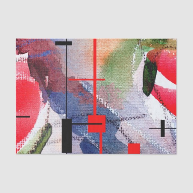 Papel De Seda collage, técnicas mixtas y acuarela del arte (Anverso)